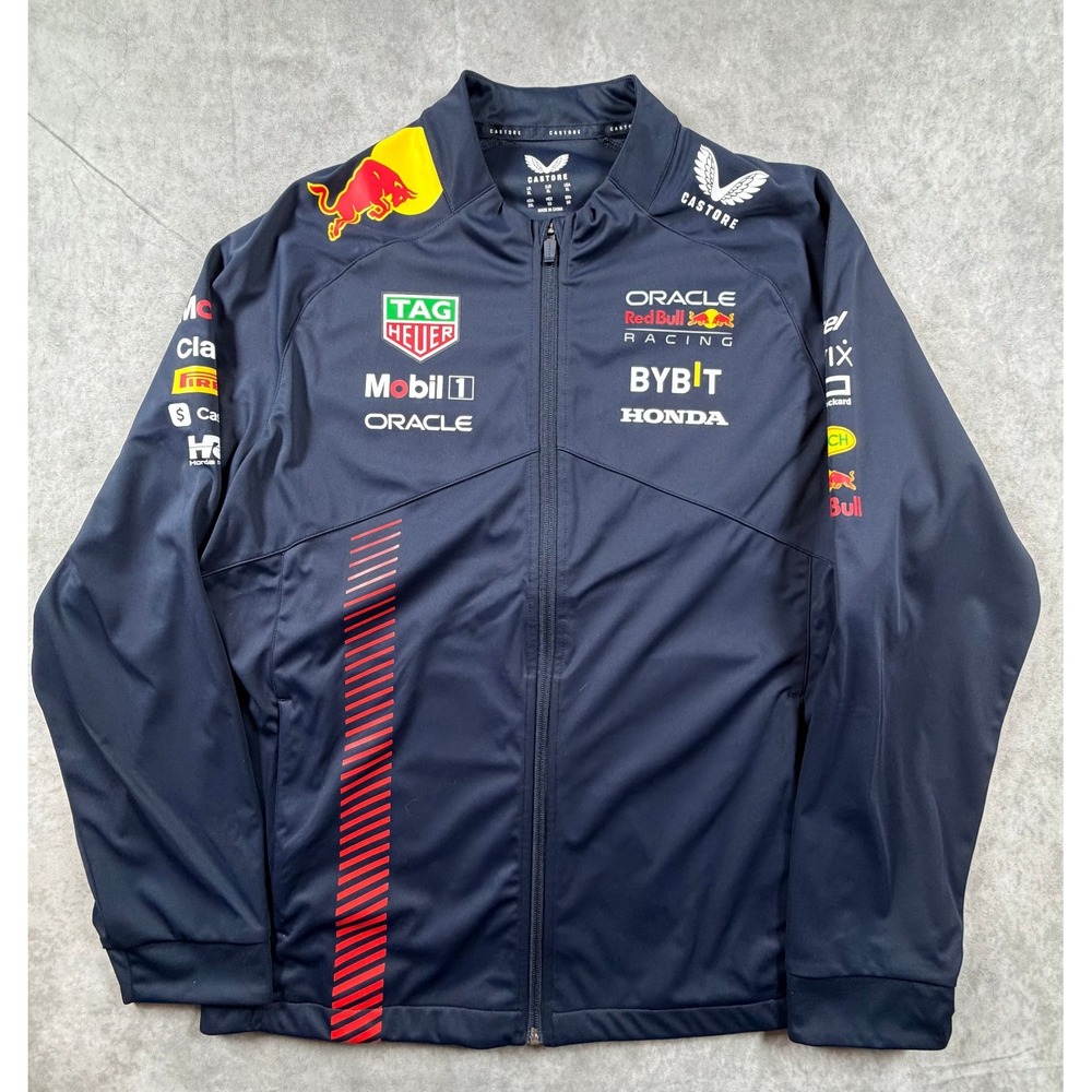 Castore Oracle Red Bull Racing Mens XL Softshell Jacket Navy Blue 2023 F1
